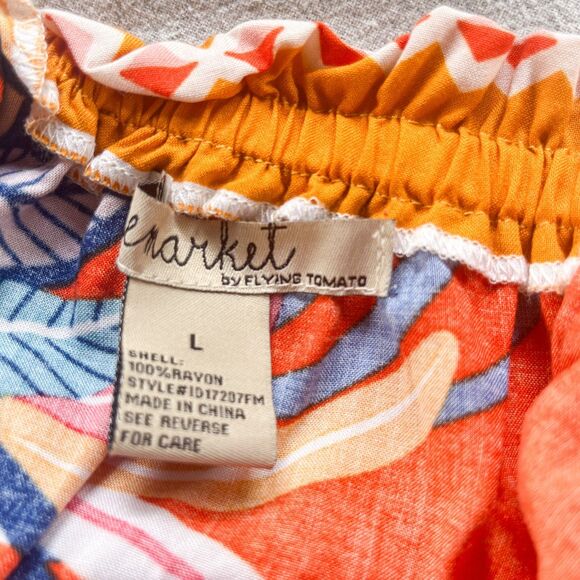 NWOT Freemarket by Flying Tomato Tropical Floral 3/4 Sleeve Dress - Women's L - Picture 8 of 9